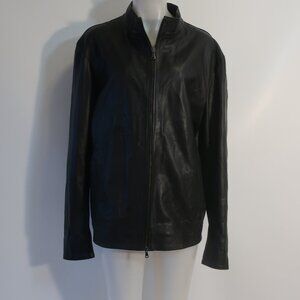Mens Ponte Vecchio Florence Black Full Zip Leather Jacket 58/IT (US/48)